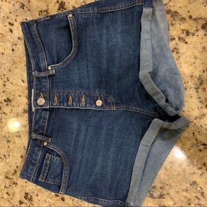 Zara high rise button fly short